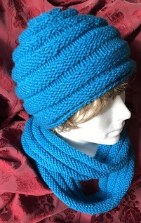 Blue with scarf