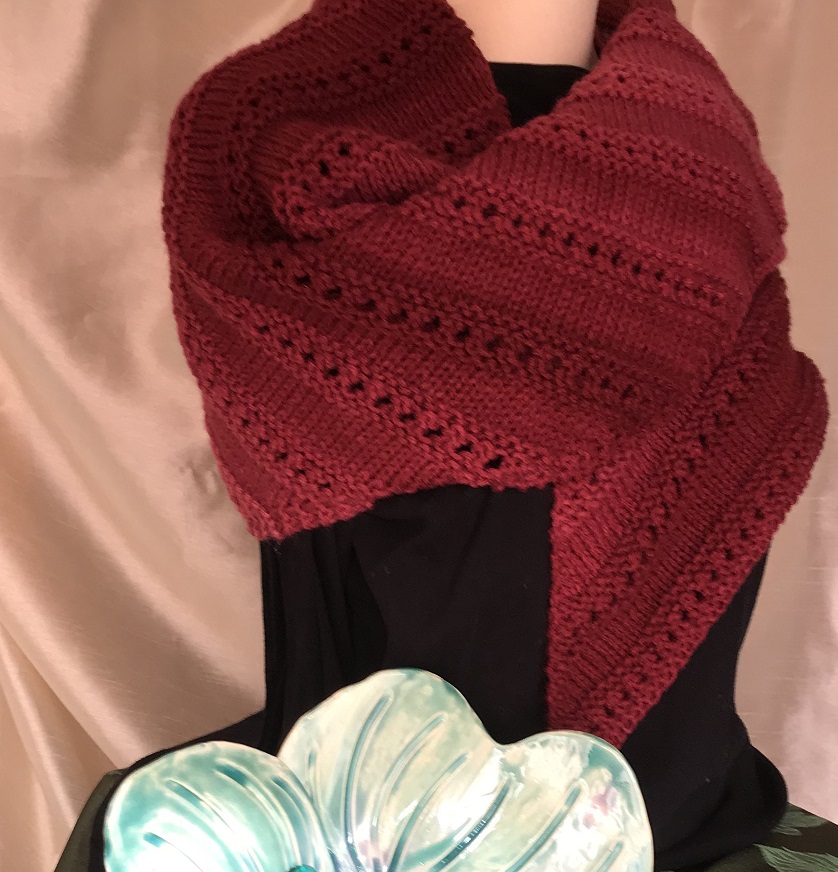 burgundy scarf